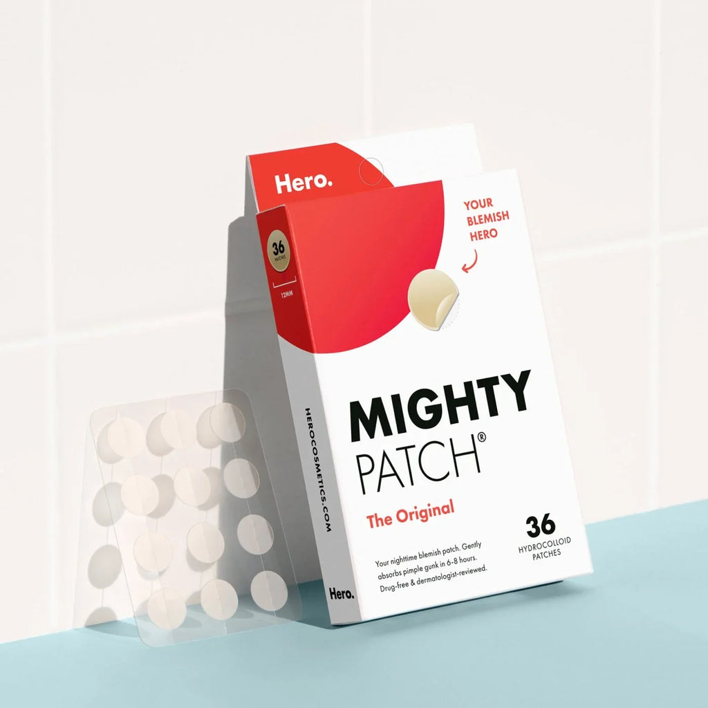 Mighty Patch Original Patches Hydrocolloid Acne Patch, shrinks acne and whiteheads in one go; day and night acne patch
