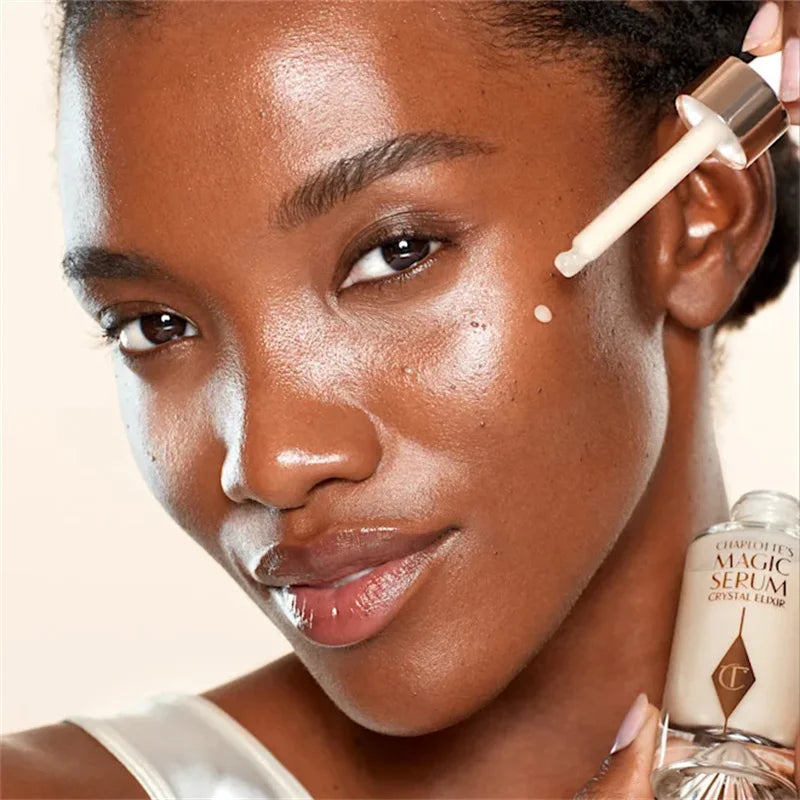 New Charlotte Tilbury Magic Diamond Light Crystal Essence Collagen Superconducting Facial Essence Oil Moisturizing Tighten Skin