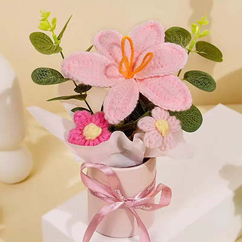 Knitted Flower BouquetValentine's Day Gift