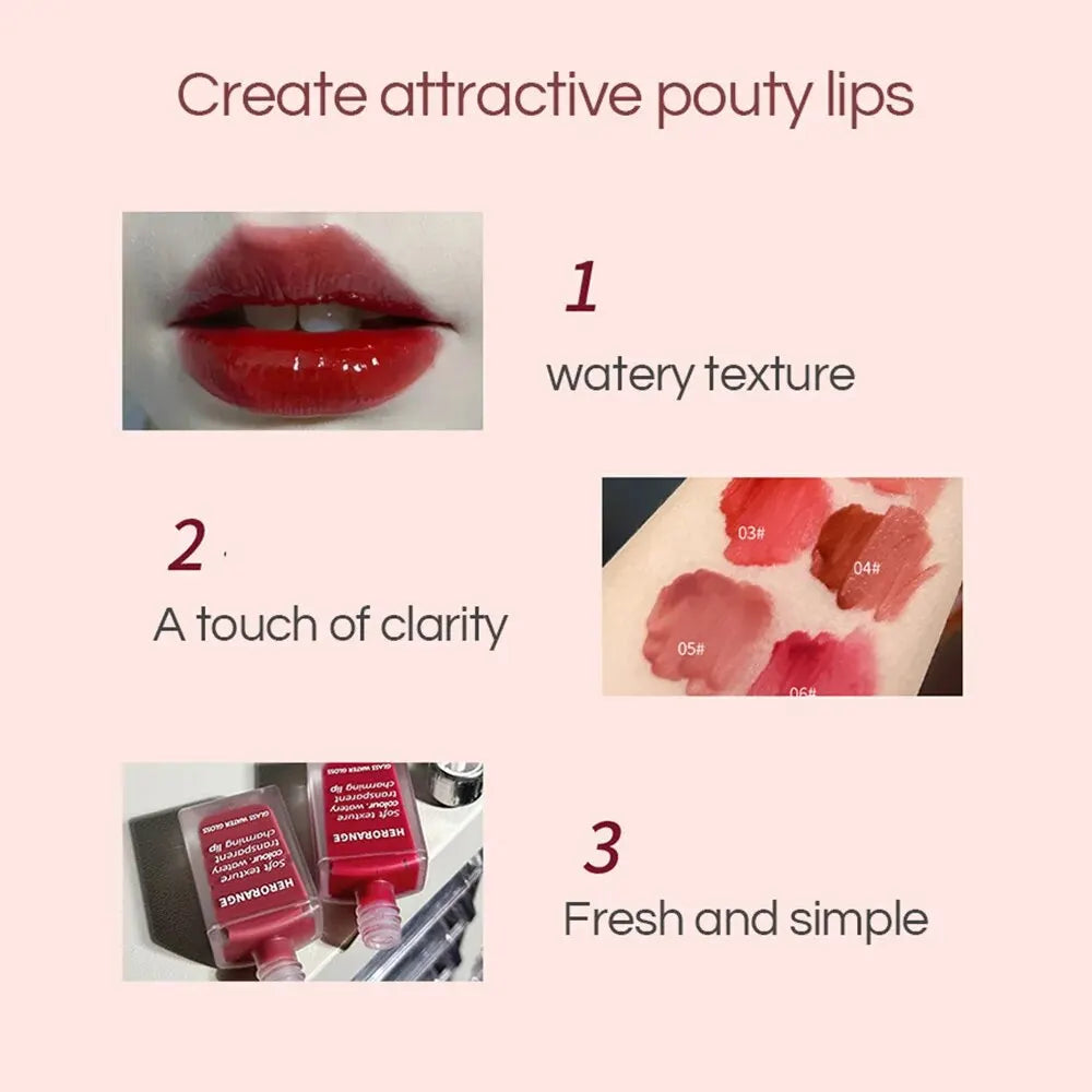 Lightly Glass Water Gloss Herorange Lip Glaze