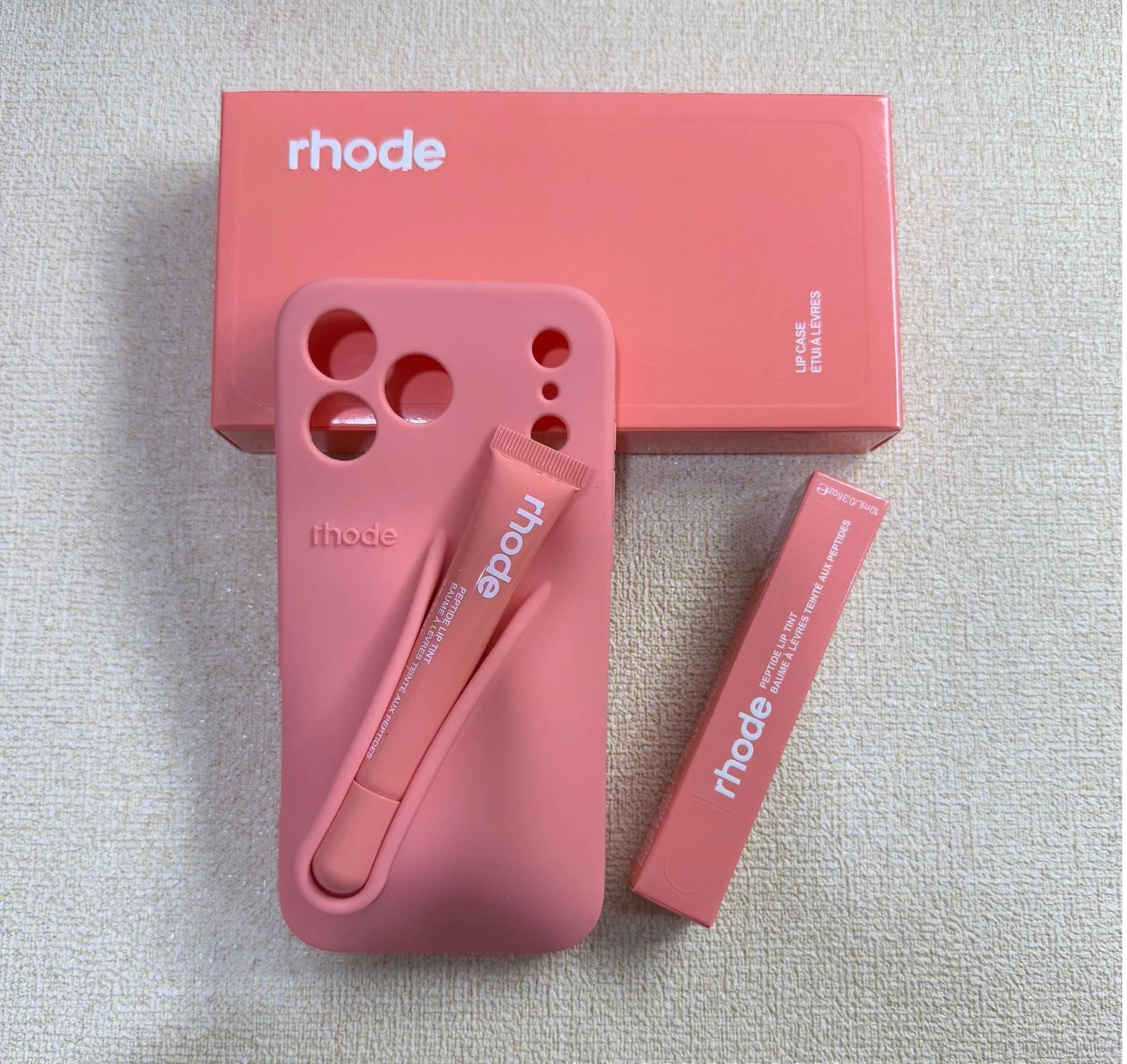 Rhode Phone Case for iPhone Makeup Lip Gloss Holder Silicone Back Cover