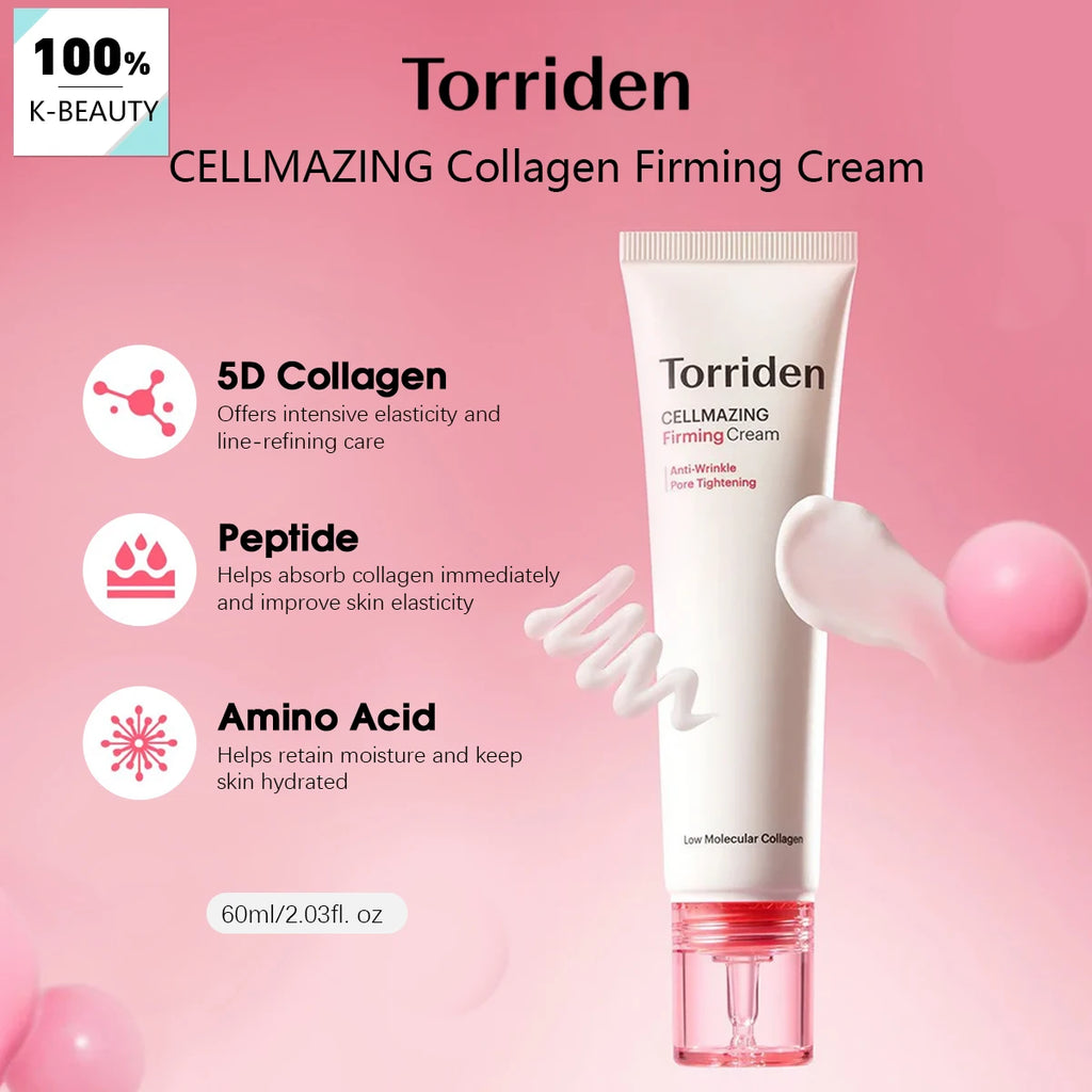 Torriden Cellmazing Firming Cream 60ml,Airy&Instant-Absorbing,Dewy&Non-Shiny,Long-Lasting Dewiness,Korean Skincare,Korean Makeup