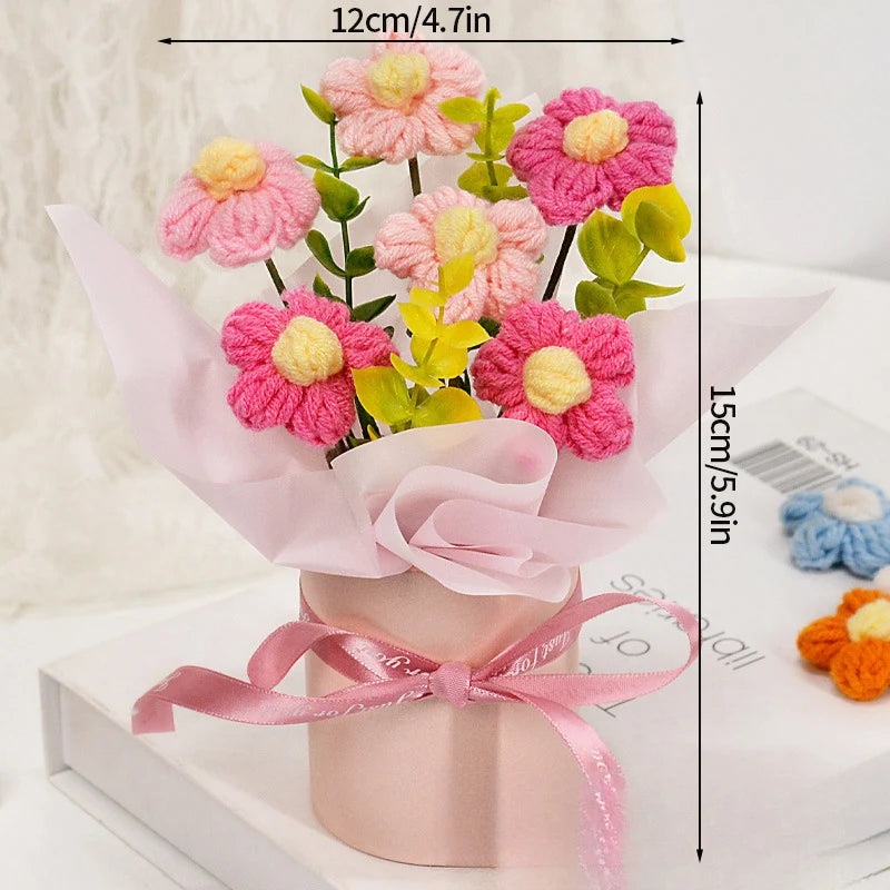 Knitted Flower BouquetValentine's Day Gift