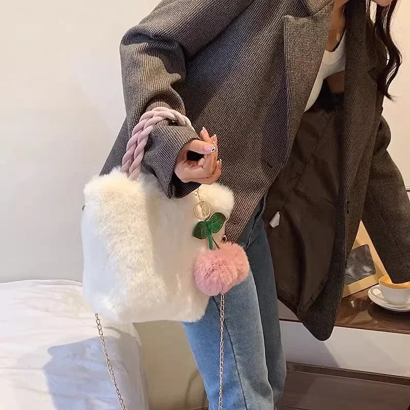 Faux Fur Crossbody Bags for Women