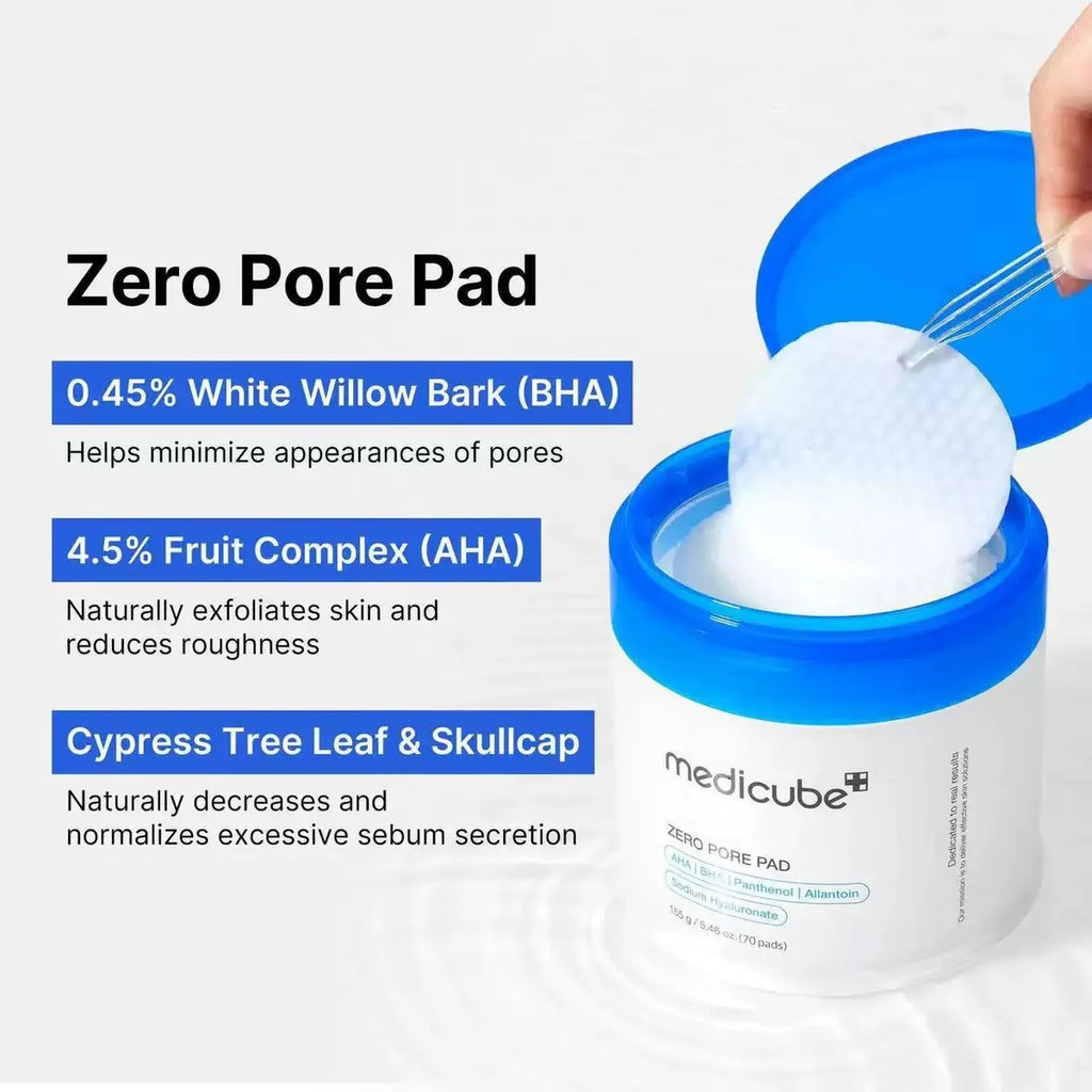 Hot selling Medicube Salicylic Acid Cleaning Cotton Pads for Cleaning and Hydrating