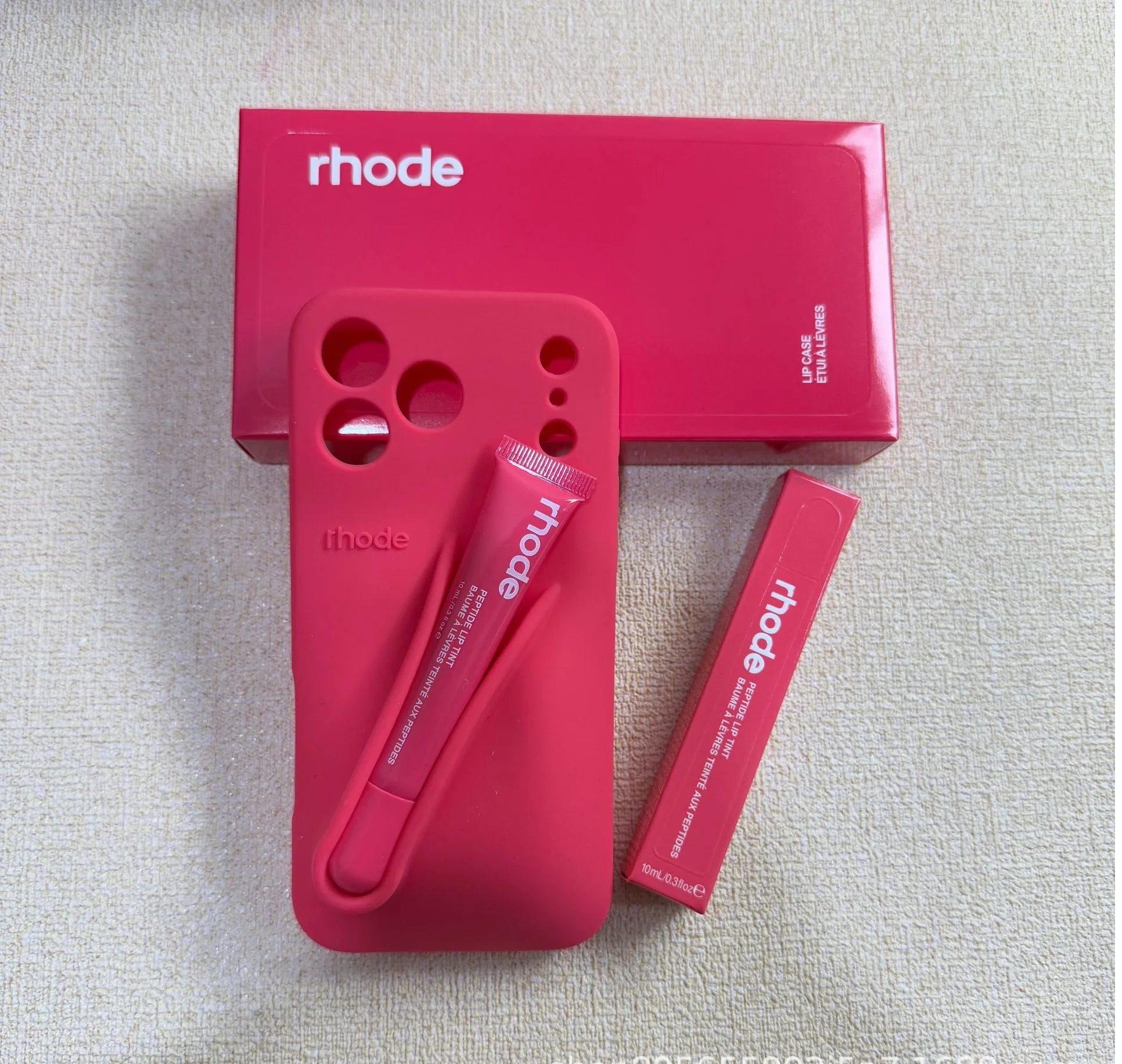Rhode Phone Case for iPhone Makeup Lip Gloss Holder Silicone Back Cover