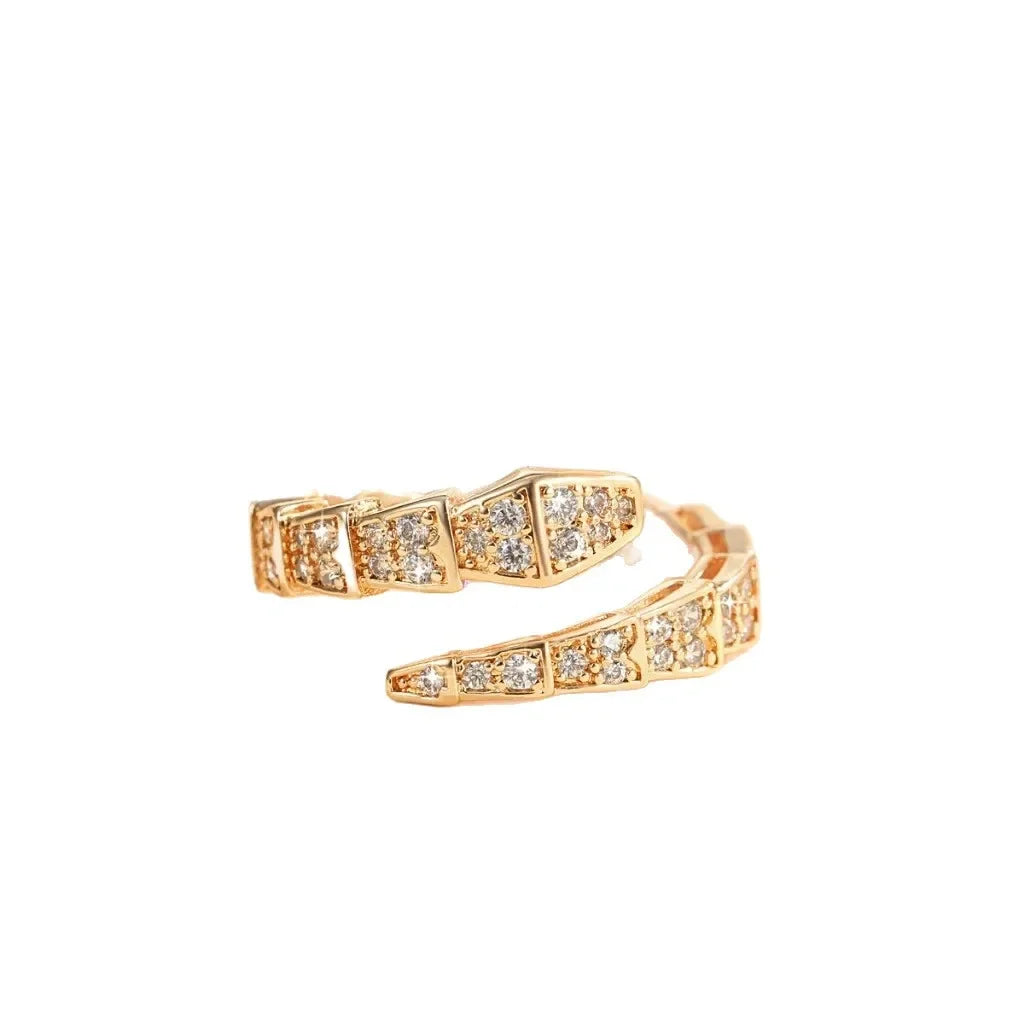 Elegant Snake Bone Ring for Women Luxury Design Diamond