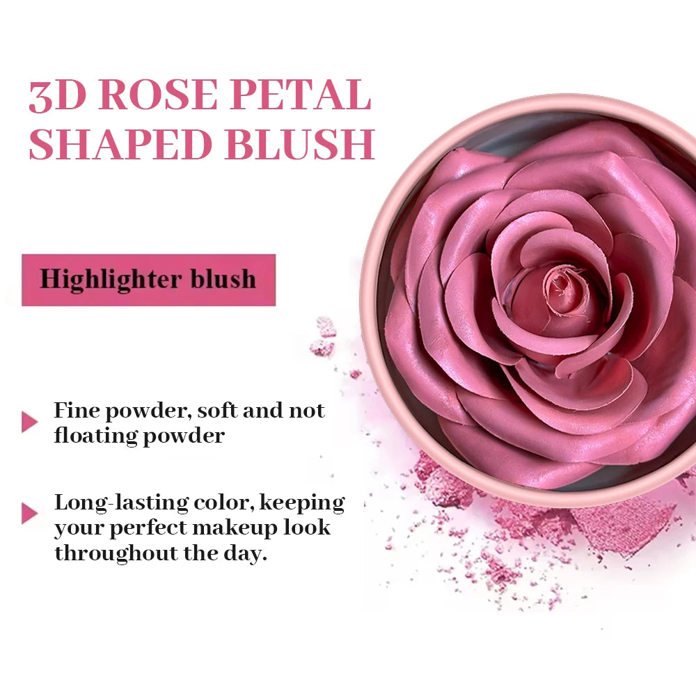 Petal Blush Set with Brush,Long-Lasting Face Makeup