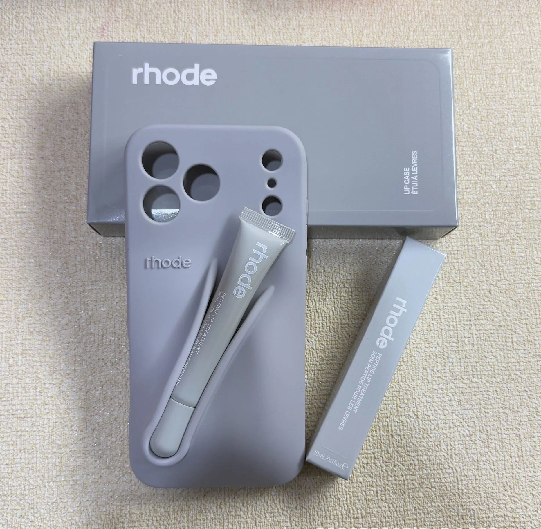Rhode Phone Case for iPhone Makeup Lip Gloss Holder Silicone Back Cover