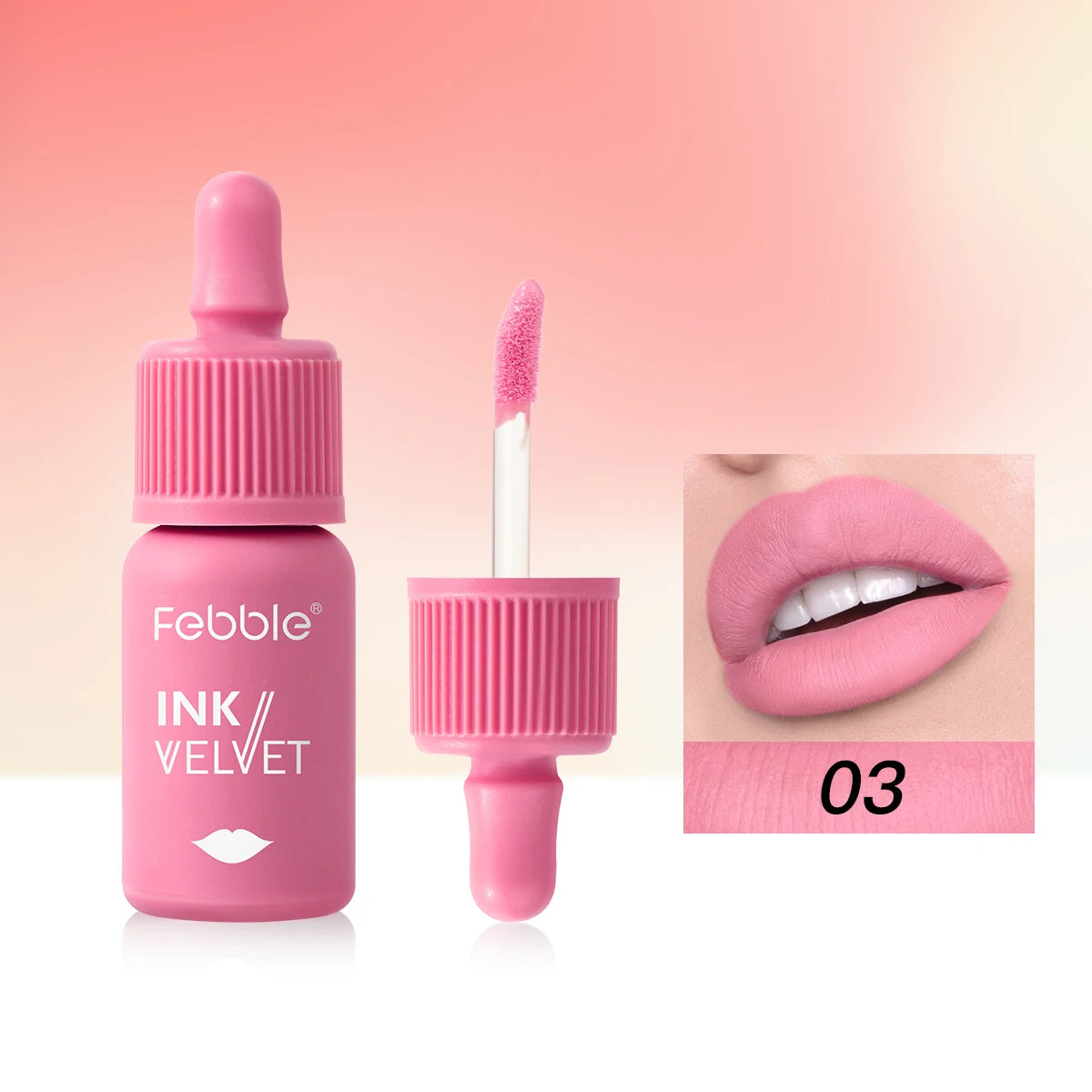 Febble 12 Color Ink Lip Gloss Matte Nude