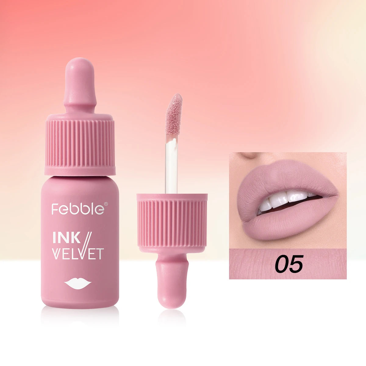 Febble 12 Color Ink Lip Gloss Matte Nude