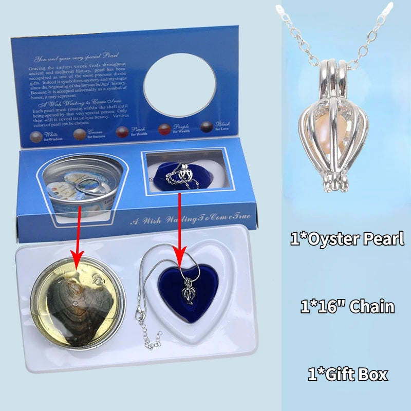 DIY Pearl Oyster Necklace Jewelry Making Kit, Perfect Valentine's Day Gift