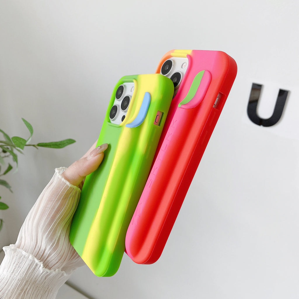 Portable Cigarette Slot Holder Soft Silicone Phone Case