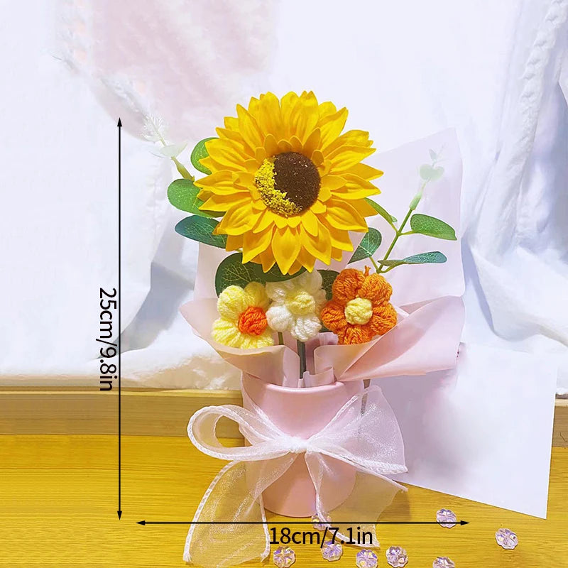 Knitted Flower BouquetValentine's Day Gift