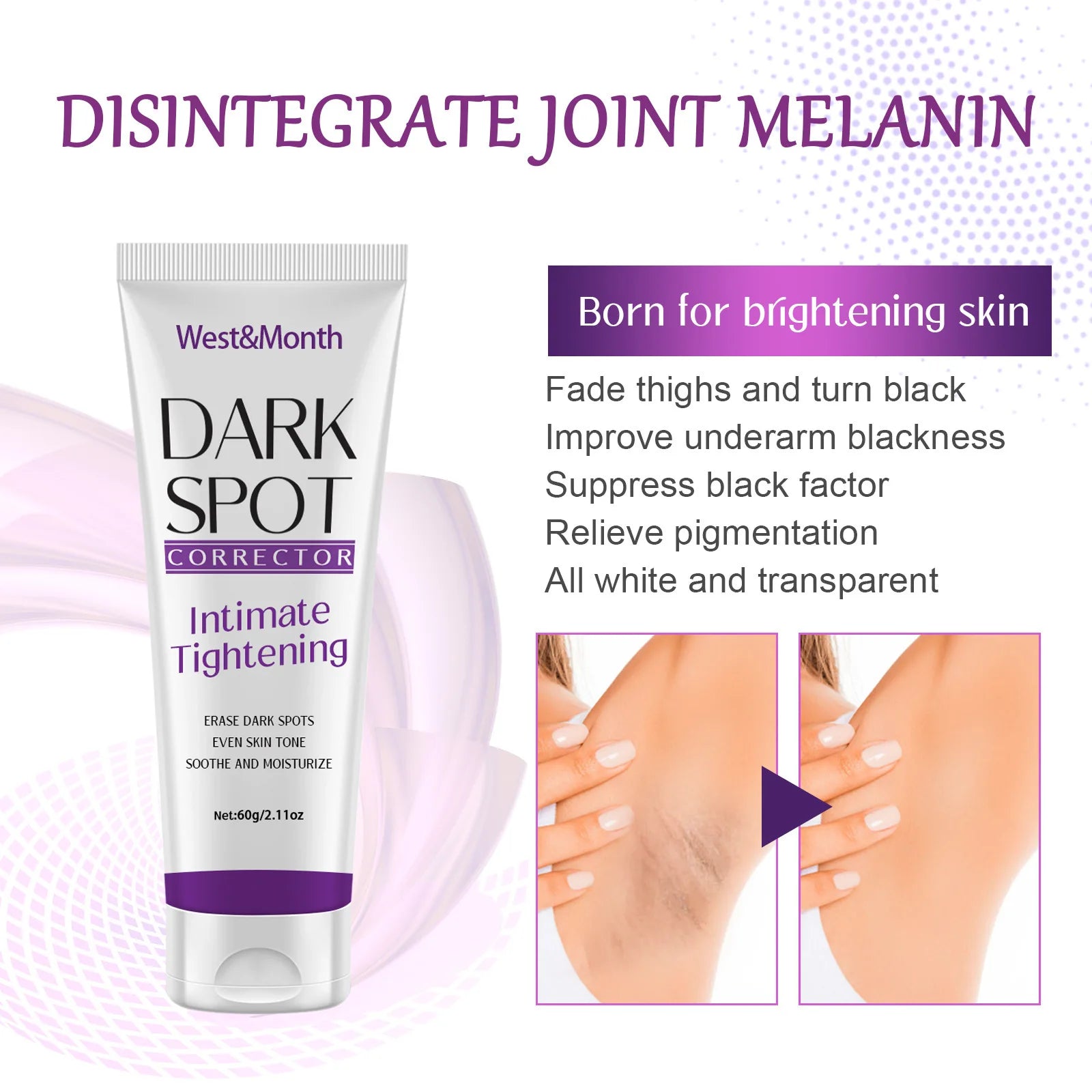 Body Whitening Lotion Dark Spot Remover For Underarms Knees Elbows