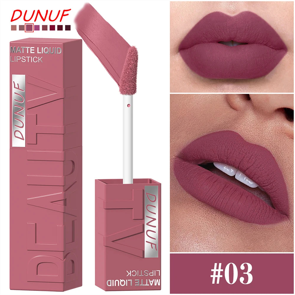 8 Color Nude Brown Matte Liquid Lipstick