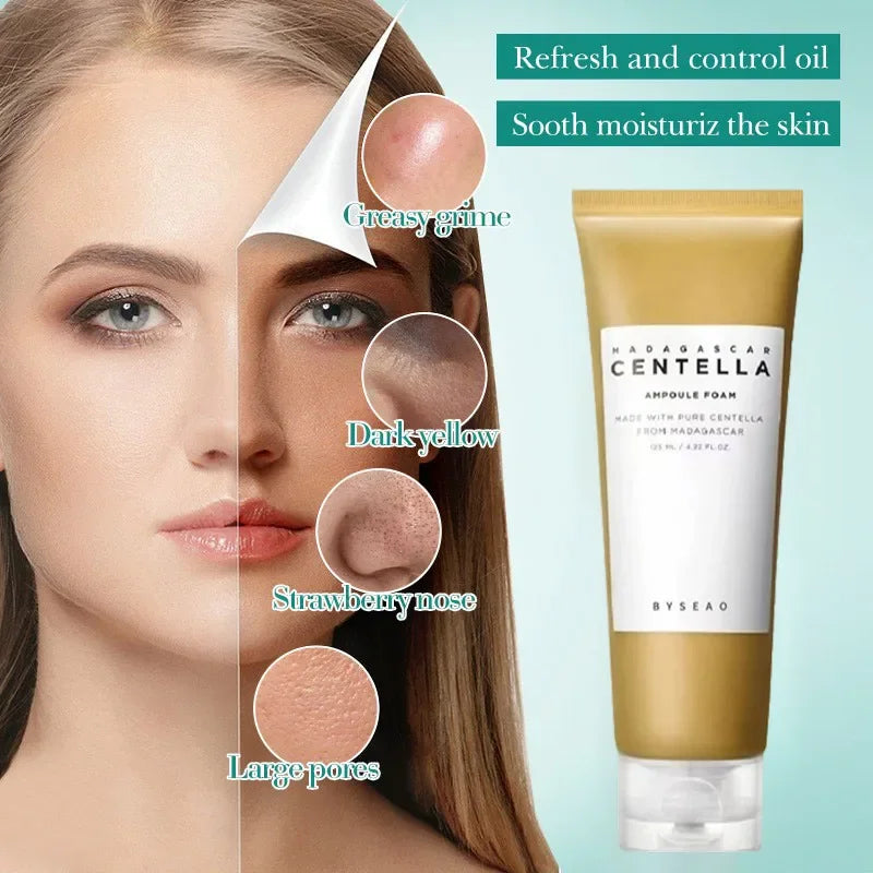 Centella Asiatica Cleansers Amino Acid Deep Cleansing Facial Cleansers Soothing Oil Control Korean Brand Gentle Facial Cleansers