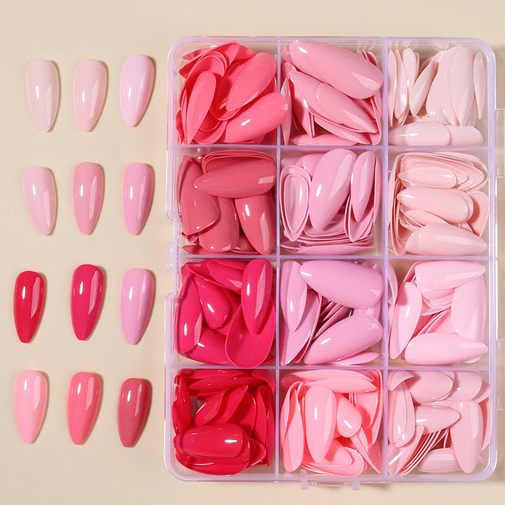 360pcs Solid Colour 12 Court False Nails, Press On Nails nail patche