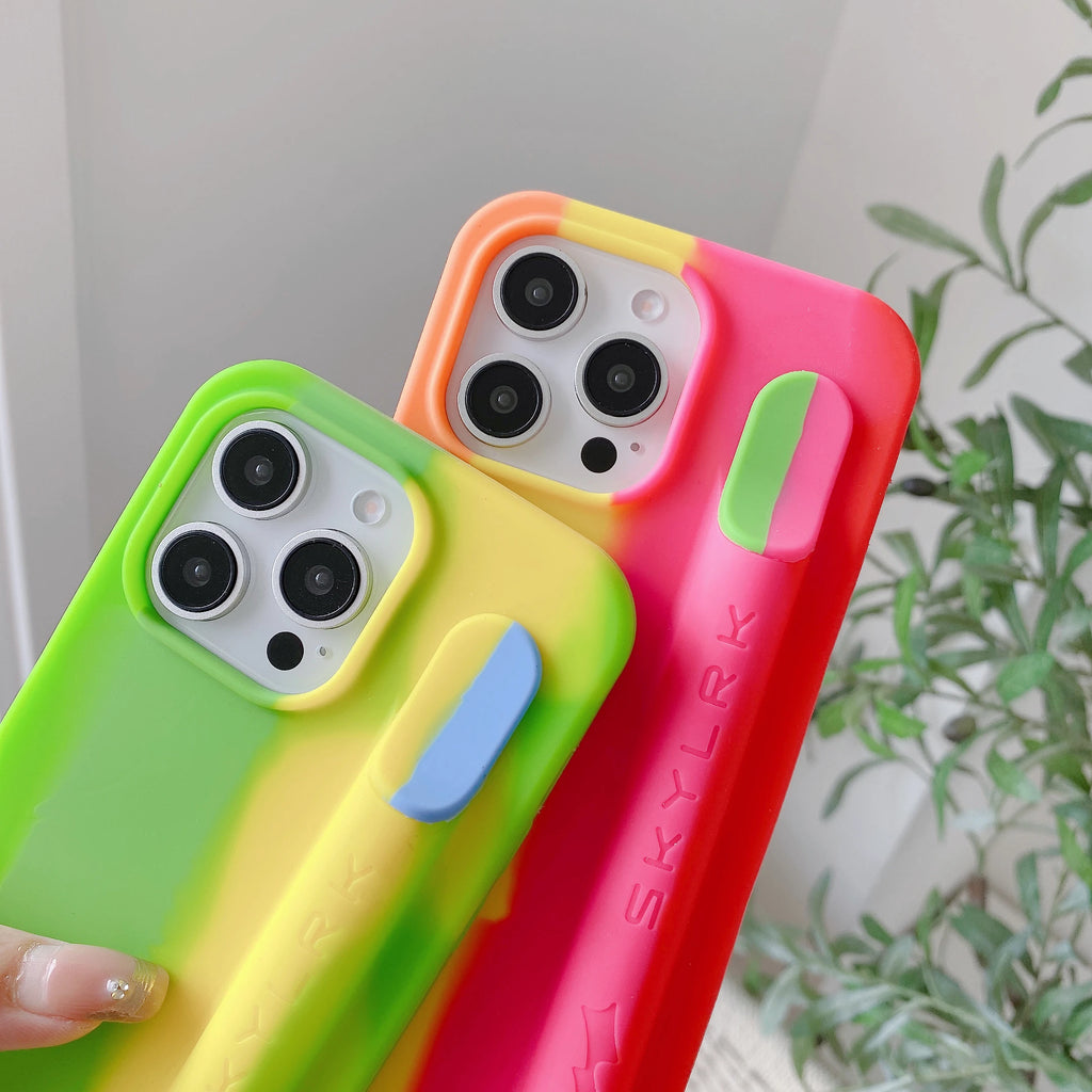 Portable Cigarette Slot Holder Soft Silicone Phone Case