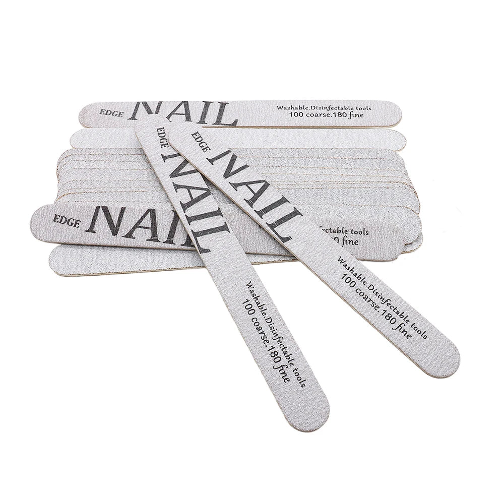 50pcs Wooden Nail File Buffer 100/180