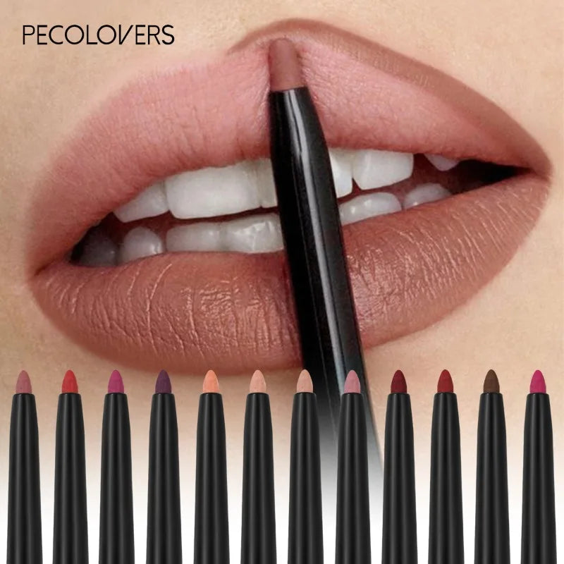 Waterproof Matte Lipliner Pencil Red Contour Tint