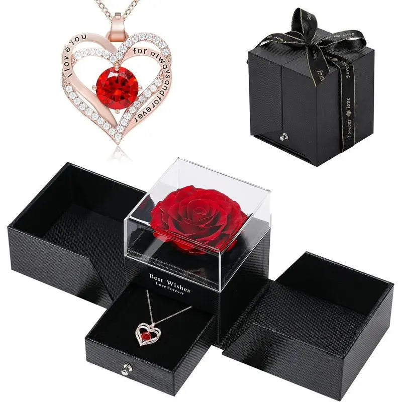  Necklace - Luxurious Rose Gift Box, Perfect for Valentine's Day