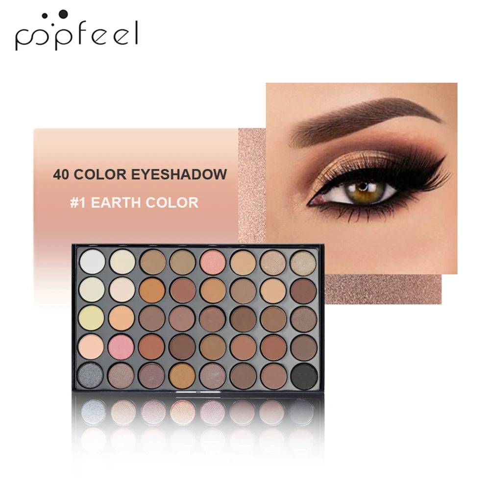 POPFEEL 40 Colors Eyeshadow Palette Long Lasting