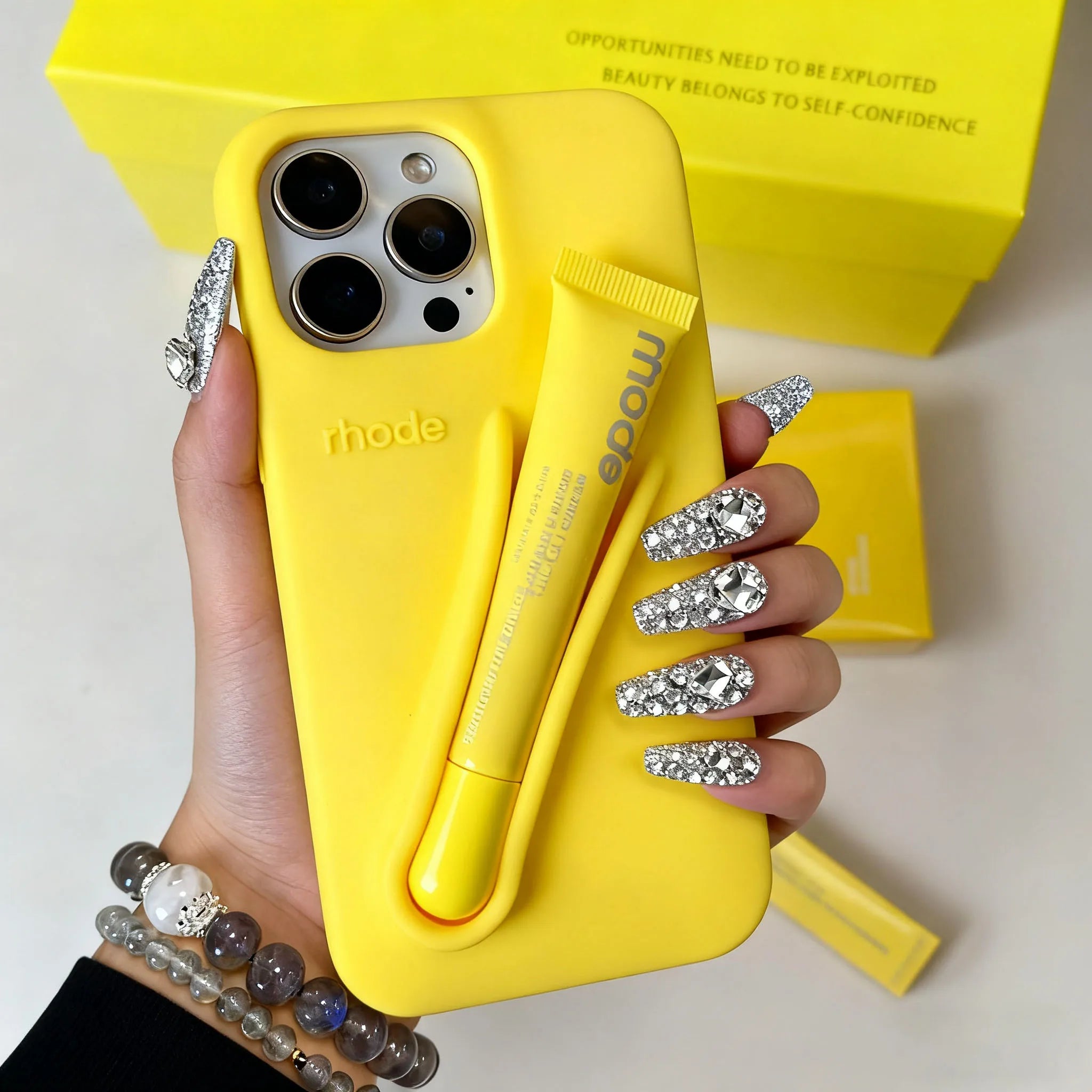 RHODE Brand Lemontini Phone with Lip Glaze