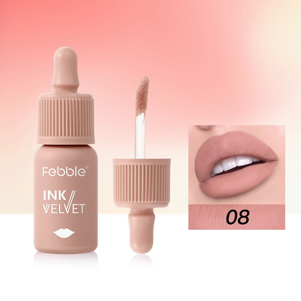 Febble 12 Color Ink Lip Gloss Matte Nude