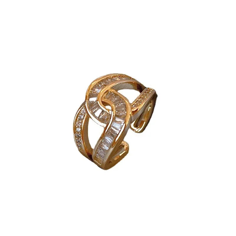 Zirconia Ring for Women Elegant Plated Fashion