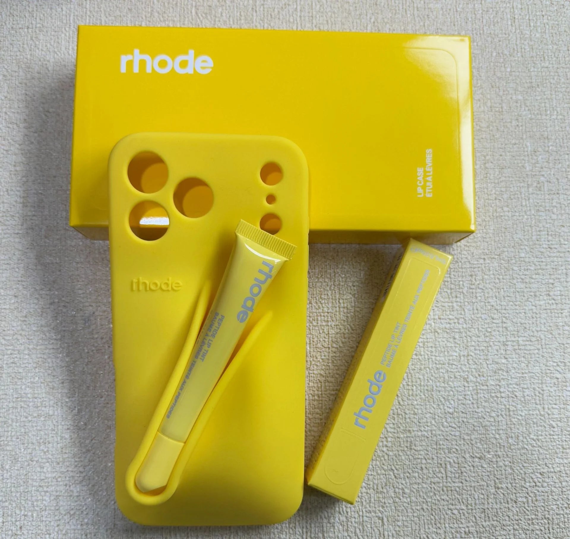 Rhode Phone Case for iPhone Makeup Lip Gloss Holder Silicone Back Cover
