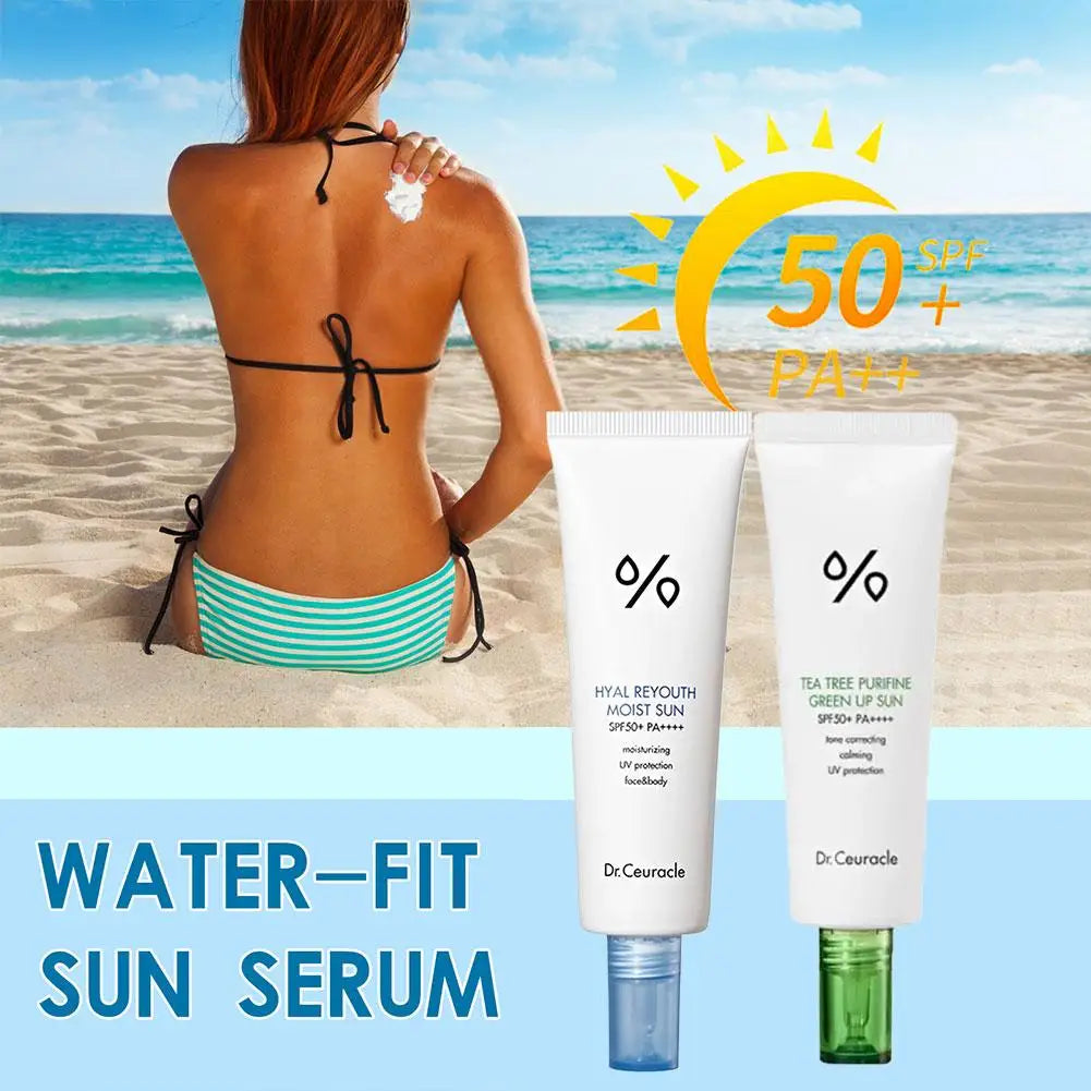 SPF50 UV Protection Moisturizing Sunscreen Tea Tree Clear Sun Block Isolation Cream Smooth Skin Sunscreen