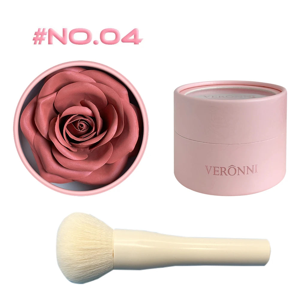 Petal Blush Set with Brush,Long-Lasting Face Makeup