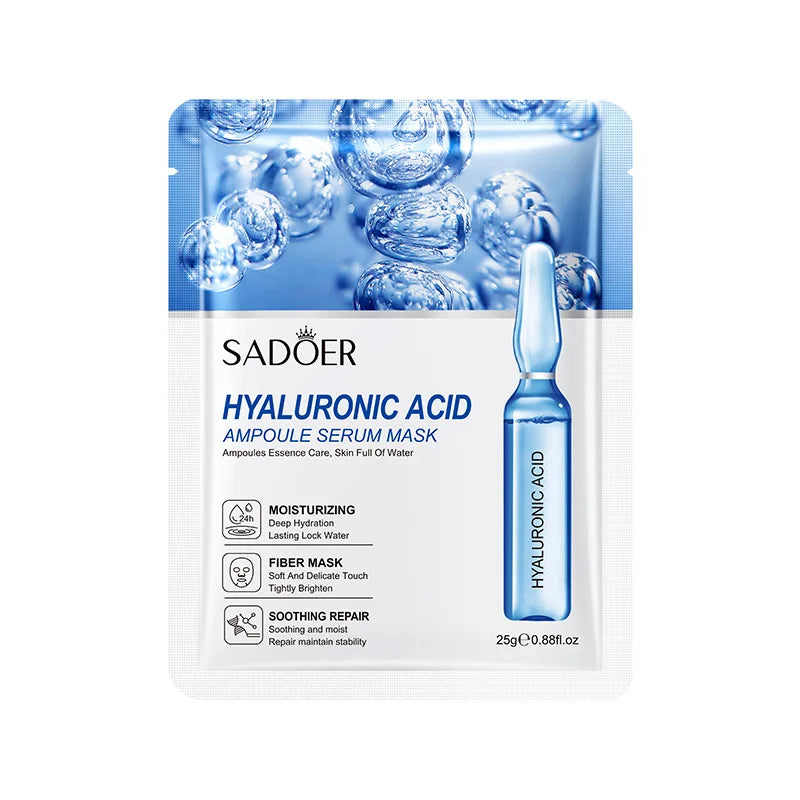 12pcs Hyaluronic Acid Hydrating Facial Mask Sheet Masks For Face Hydrating Shrinking Pores Moisturizing Face Masks Skin Care