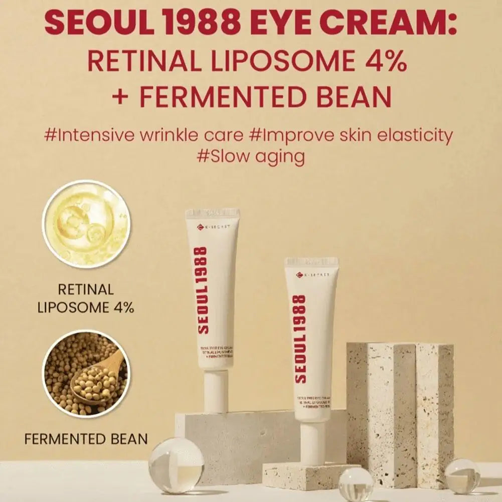 Original K-SECRET SEOUL 1988 Retinal Ginseng Niacinamide Firming Repair Essence, Retinol Eye Cream, Moisturizer Korean Skin Care