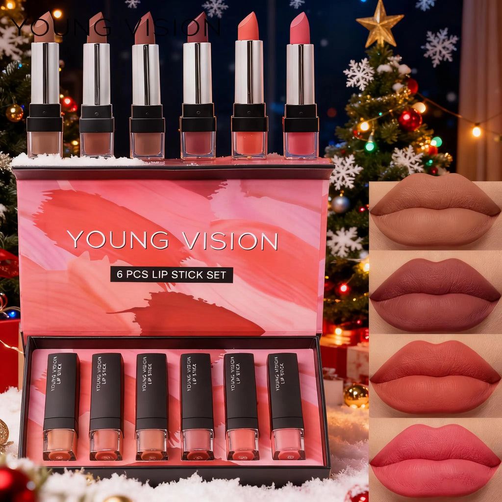 6 pcs /set matte lipstick gift box set
