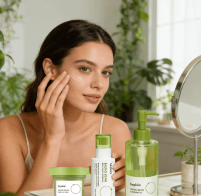Mung Bean Skincare Set – Cleansing Oil, Pore Tight Serum & Clay Mask | Deep Cleanse, Minimize Pores & Hydrate | Korean Skincare for Oily, Combination & Acne-Prone Skin