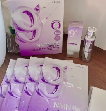 Numbuzin No.9 NMN Bio Glow Set – Lifting Face Masks + 9+ Peptide Toner | Firming, Brightening & Anti-Aging Korean Skincare