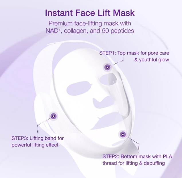 Numbuzin No.9 NMN Bio Glow Set – Lifting Face Masks + 9+ Peptide Toner | Firming, Brightening & Anti-Aging Korean Skincare