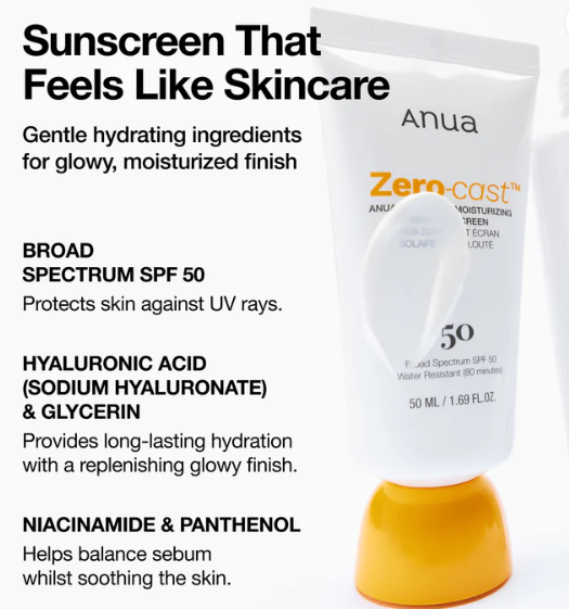 Anua Zero-cast Hydrating Finish Sunscreen