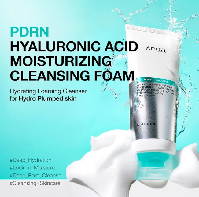Anua PDRN Hyaluronic Acid Moisturizing Cleansing Foam