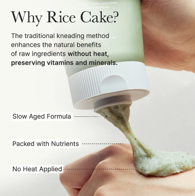 ARENCIA Green Tea + LHA Deep Pore Rice Cake Cleanser