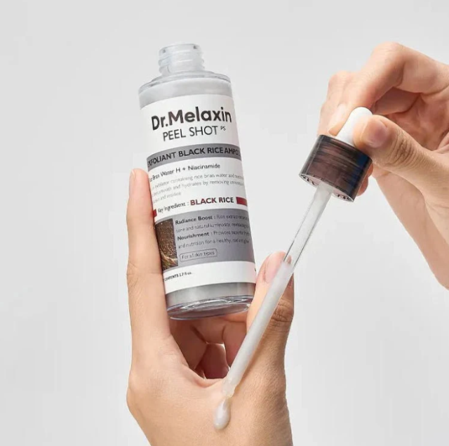 Dr.Melaxin Peel Shot Exfoliating White & Black Rice Ampoule