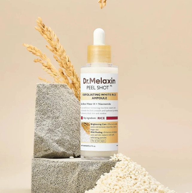 Dr.Melaxin Peel Shot Exfoliating White & Black Rice Ampoule