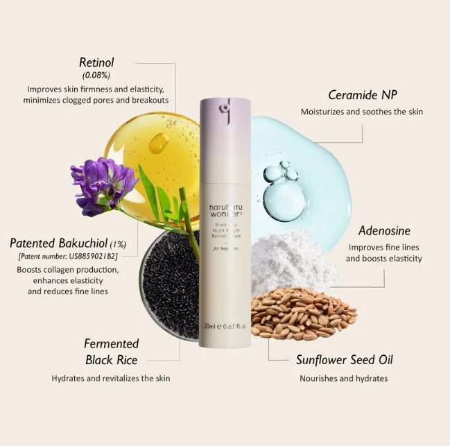haruharu wonder Black Rice Night Knight Retinol Serum