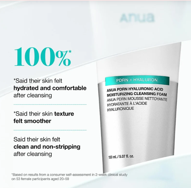 Anua PDRN Hyaluronic Acid Moisturizing Cleansing Foam
