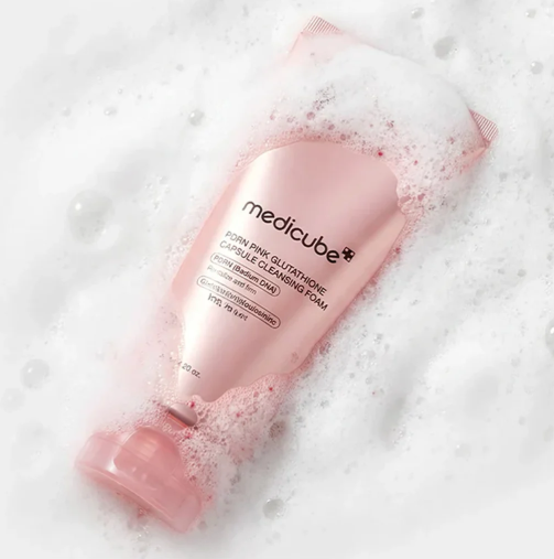 medicube PDRN Pink Glutathione Capsule Cleansing Foam 120g
