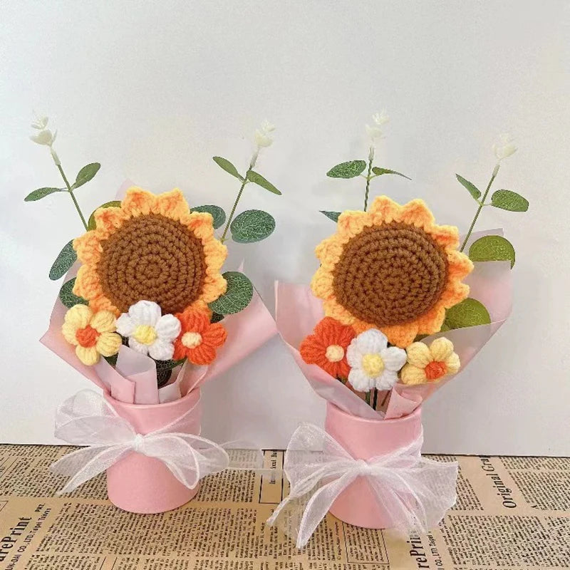 Knitted Flower BouquetValentine's Day Gift