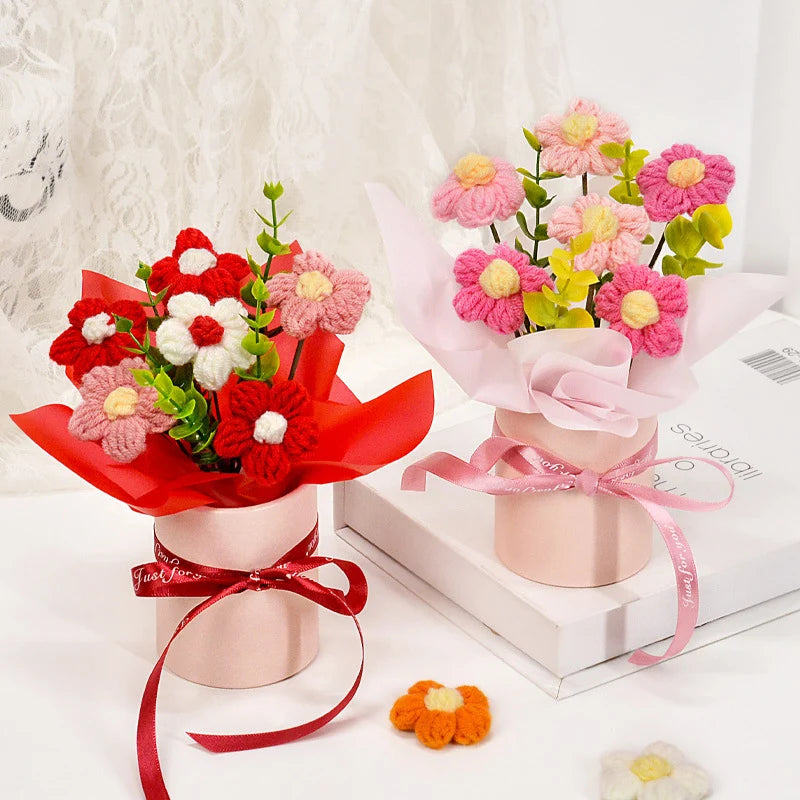 Knitted Flower BouquetValentine's Day Gift