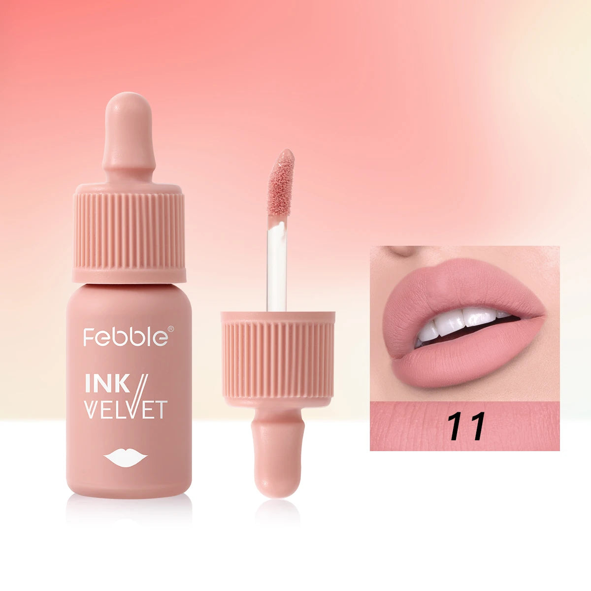 Febble 12 Color Ink Lip Gloss Matte Nude